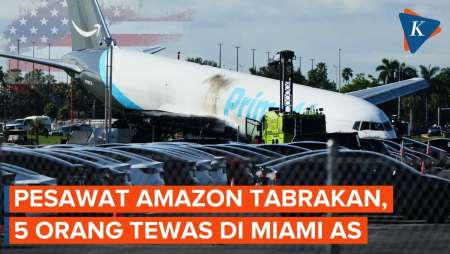Pesawat Amazon Tergelincir Dan Tabrak Kendaraan, 5 Orang Tewas