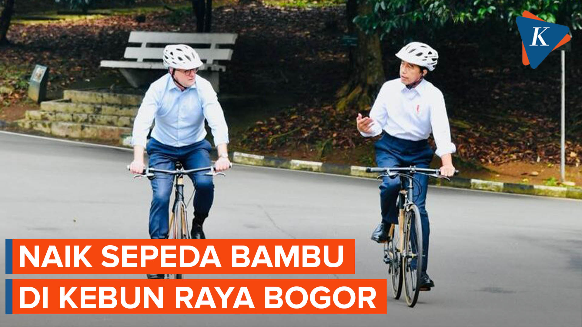 Momen Presiden Jokowi Ajak PM Australia Naik Sepeda Bambu