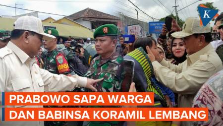 Didampingi Dedi Mulyadi, Prabowo Sapa Warga dan Babinsa Koramil Lembang