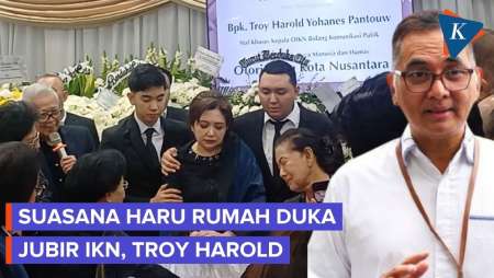 Suasana Rumah Duka Juru Bicara Otorita IKN Troy Harold Yohanes