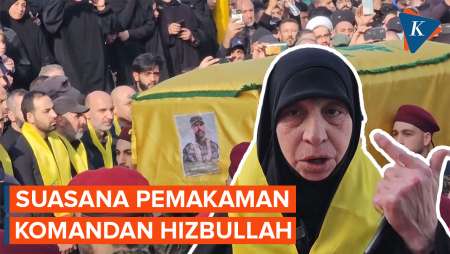 Ribuan Pelayat Hadiri Pemakaman Komandan Hizbullah yang Tewas Diserang Israel