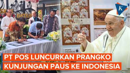 Penampakan Prangko Seri Paus Fransiskus, Didominasi Warna Emas