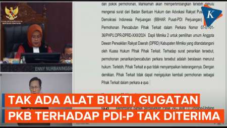 MK Tak Terima Gugatan PKB soal Penggelembungan Suara PDI-P di Papua Tengah