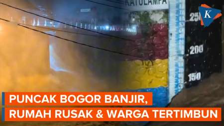 Puncak Bogor Dilanda Banjir, Derasnya Air Rusak Rumah Warga dan Sebabkan Longsor