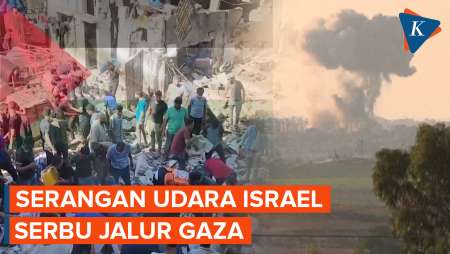 Ledakan dan Kepulan Asap Hitam di Langit Gaza Usai Serangan Israel