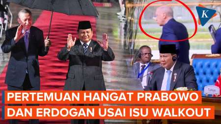 Potret Kehangatan Prabowo dan Erdogan Usai Isu Walk Out di KTT D-8