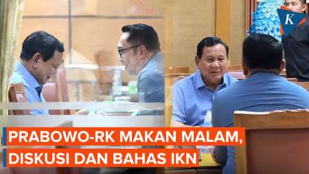 Momen Prabowo-Ridwan Kamil Makan Malam Bareng, Ditemani Mayor Teddy, Bahas IKN