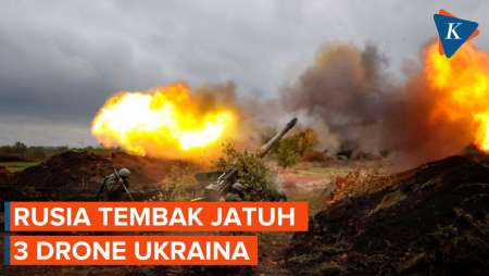 Rusia Tembak Jatuh 3 Drone Ukraina di Kota Kaluga