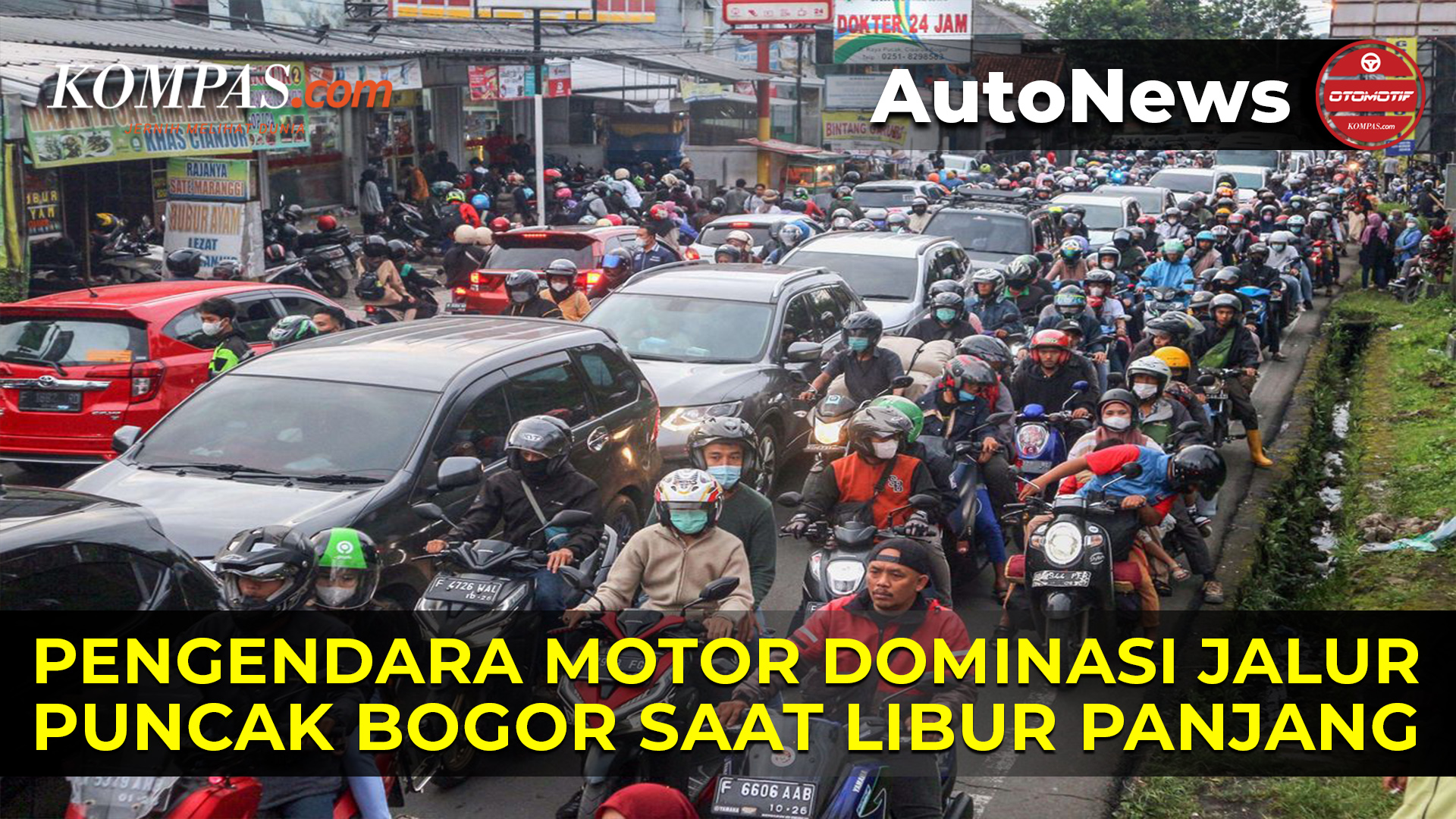 Libur Panjang Akhir Pekan, Pengendara Motor Dominasi Jalur Puncak