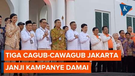 Momen 3 Pasangan Cagub-Cawagub Jakarta Janji Kampanye Damai