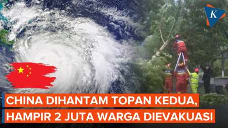 China Dihantam Topan Kedua Dalam Sepekan, Hampir 2 Juta Warga Dievakuasi