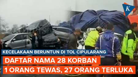 Daftar Nama 28 Korban Kecelakaan Beruntun di Tol Cipularang, Satu Orang Tewas