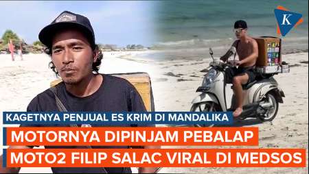 Kagetnya Penjual Es Krim Mandalika! Motornya yang Dipinjam Filip Salac Viral di Medsos