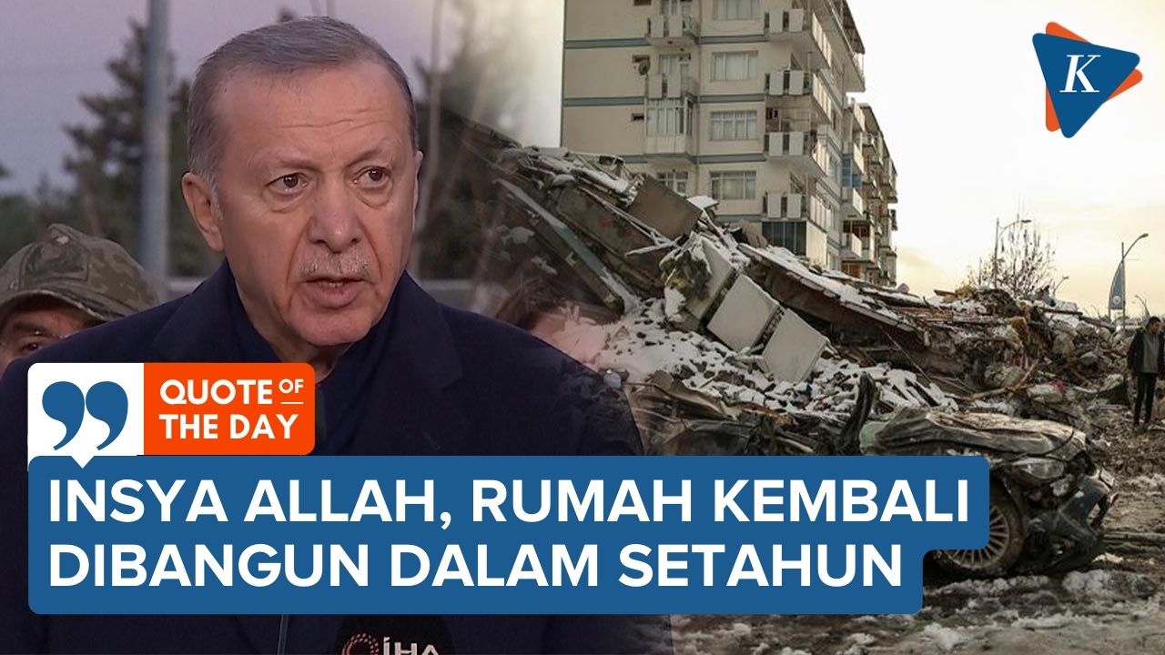 Erdogan Janji Bangun Kembali Rumah Korban Gempa Turkiye dalam Setahun
