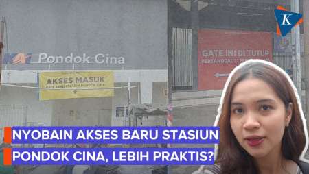 Akses Baru Masuk Stasiun Pondok Cina, Naik 2 Kali Eskalator Dan 1 Kali Tangga