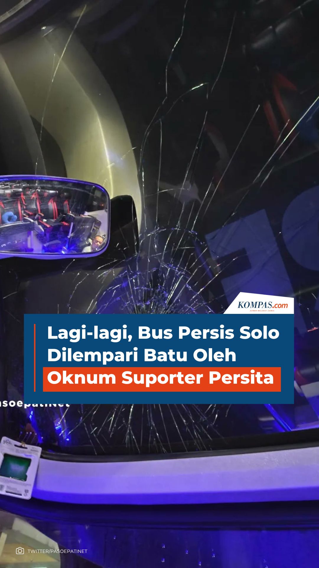 Lagi-lagi, Bus Persis Solo Dilempari Oknum Suporter Persita