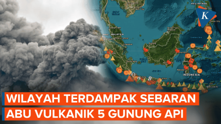BMKG Ungkap Sebaran Abu Vulkanik 5 Gunung Api, Cek Wilayah Terdampak!