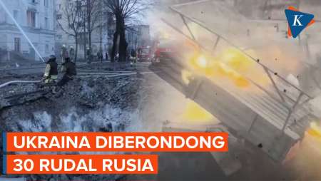 Rusia Berondong 30 Rudal ke Ukraina, Bentuk Balas Dendam!