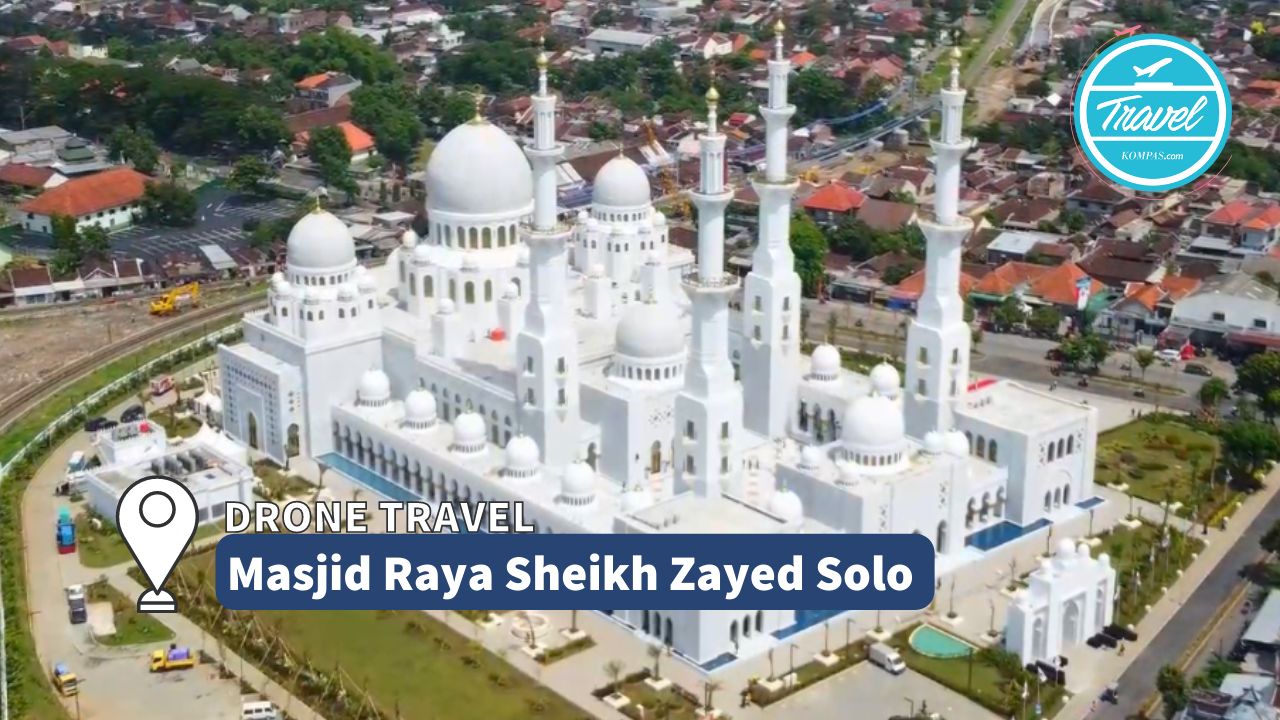Drone Footage Masjid Raya Sheikh Zayed Solo