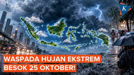 BMKG Peringatkan Hujan Sedang Hingga Ekstrem Besok 25 Oktober 2026