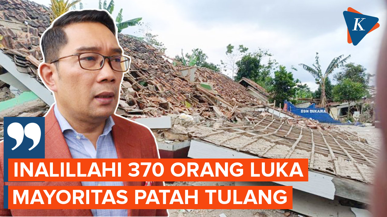 Ridwan Kamil 370 Orang Luka Akibat Gempa Cianjur Mayoritas Patah Tulang