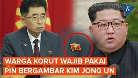 Penampakan Pin Bergambar Kim Jong Un, Wajib Dipakai Warga Korut di Atas Jantung