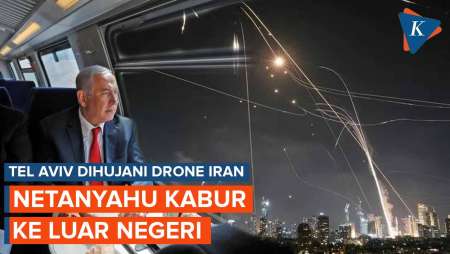 Netanyahu Kabur ke Luar Negeri Saat Tel Aviv Dihujani Drone dan Rudal Iran