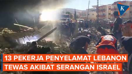 Serangan Udara Israel di Lebanon Tewaskan 13 Pekerja Penyelamat