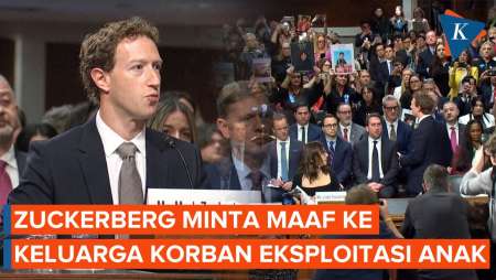 Zuckerberg Minta Maaf ke Keluarga Eksploitasi Anak Setelah Didesak Senator AS