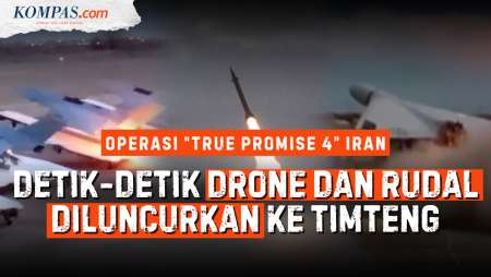 Detik-detik Iran Luncurkan Rudal dan Drone dalam Operasi “True Promise 4”, Timteng Kian Panas!