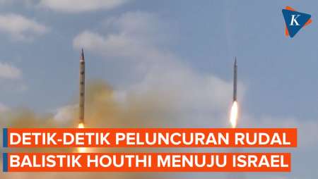 Detik-detik Houthi Yaman Luncurkan Rudal Balistik ke Israel untuk Bela…