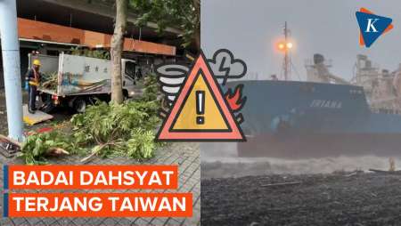 Taiwan Diterjang Badai, Kapal Semen Indonesia Terdampar