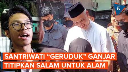 Momen Ganjar Dititipi Salam untuk Alam dari Santriwati