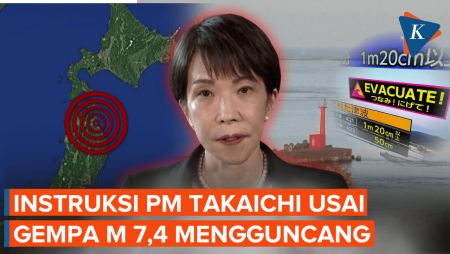 [FULL] Gempa M 7,4 Jepang Berpotensi Tsunami, PM Takaichi Beri Instruksi 