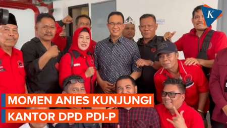 Anies Baswedan Kunjungi Kantor DPD PDI-P Jakarta