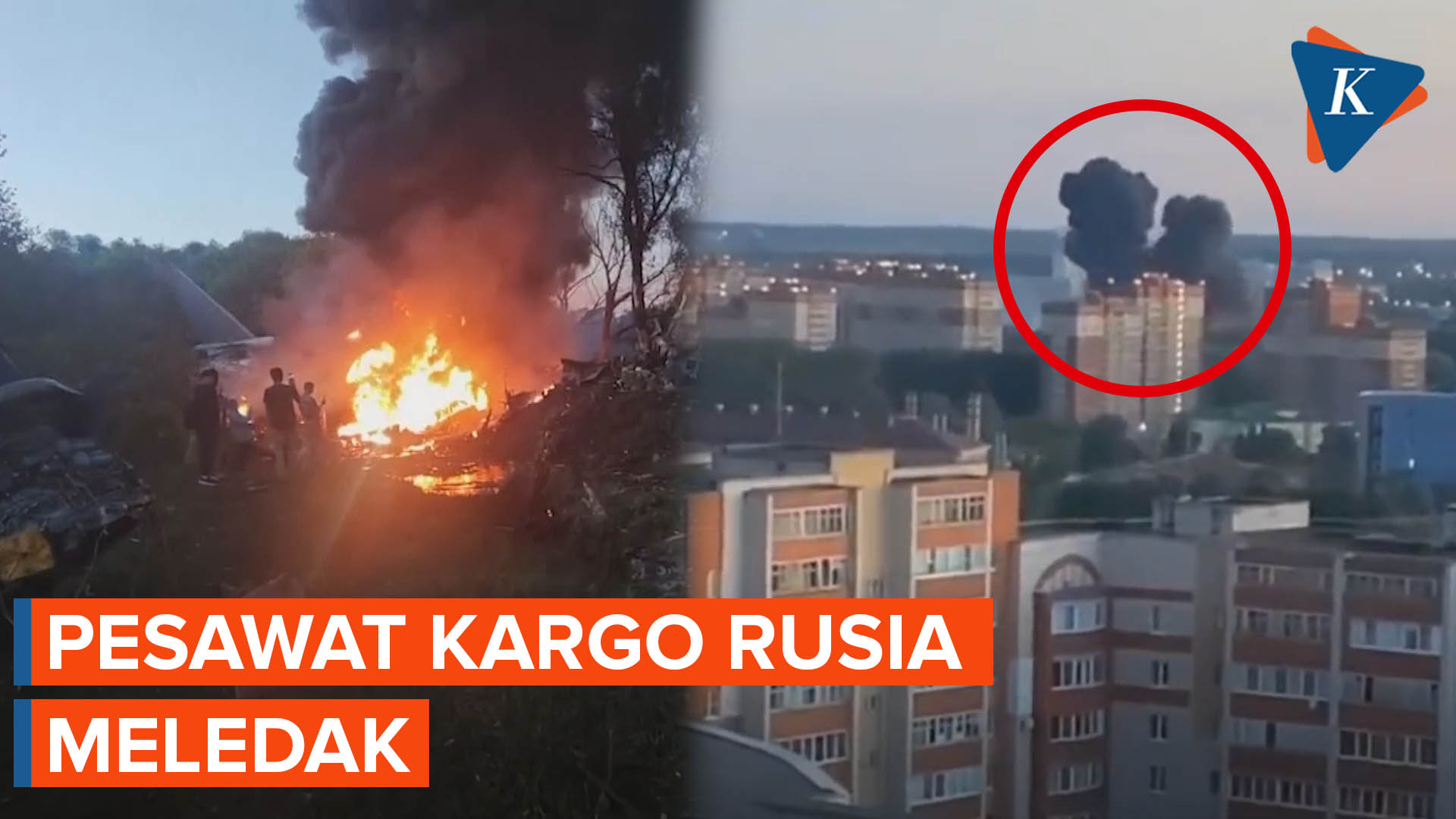 Pesawat Kargo Rusia Jatuh dan Terbakar dalam Misi ke Ukraina