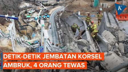 Detik-detik Jembatan Ambruk di Korsel, 4 Orang Tewas