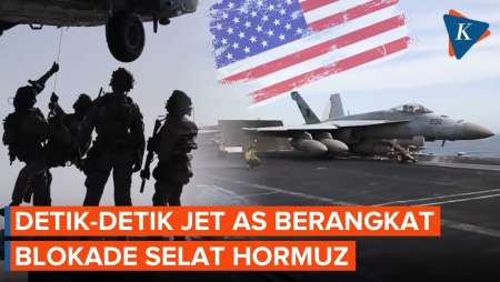 Detik-detik Jet AS Lepas Landas Untuk Blokade Selat Hormuz