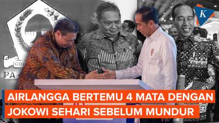 Sehari Sebelum Mundur, Airlangga Bertemu Jokowi Hampir 2 Jam