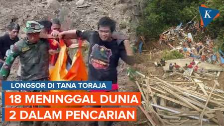 Longsor Toraja, BPBD Catat 18 Korban Meninggal Dunia