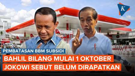 Bahlil Bilang Pembatasan BBM Subsidi Dimulai 1 Oktober, Kata Jokowi Belum Dirapatkan