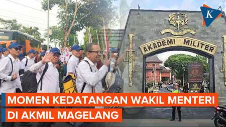 Momen Kedatangan Wamen Kabinet Merah Putih di Akmil Magelang untuk Ikuti Pembekalan