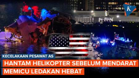 Nahas Jelang Mendarat, American Airlines Hantam Helikopter Latihan Picu Ledakan Hebat