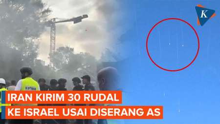 Iran Gempur Israel dengan 30 Rudal Usai Dibom AS! Sirene Meraung di Tel Aviv