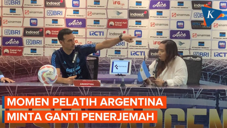 Momen Lionel Scaloni Minta Ganti Penerjemah Bahasa