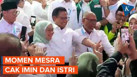 Momen Cak Imin Hampiri Istri Usai Debat Keempat Pilpres 2024