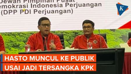 Momen Hasto Muncul ke Publik Usai Jadi Tersangka Kasus Harun Masiku