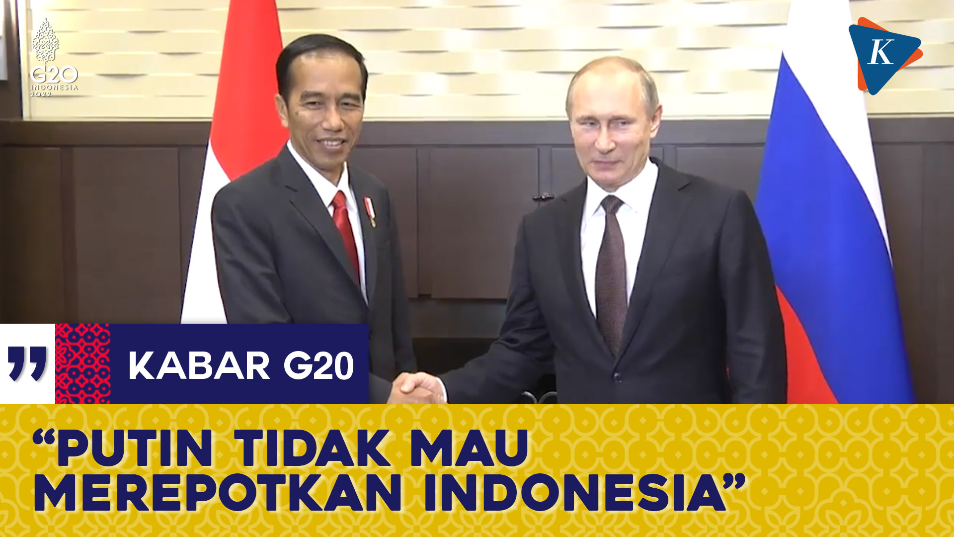 Tak Hadiri KTT G20, Putin Tak Mau Indonesia Terlibat Konflik dengan Negara-negara G7