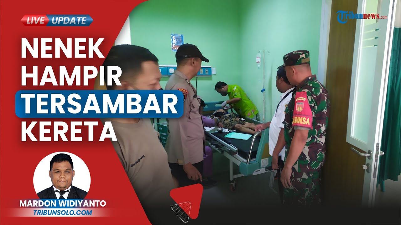 Video Nenek Asal Sragen Nyaris Tersambar Kereta Api Berhasil Selamat