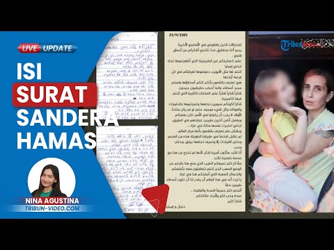 Wanita Israel Tawanan Hamas Tulis Surat, Terima Kasih Anaknya Diperlakukan Bak Ratu saat Disandera